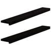 vidaXL Window Sills 2 pcs Dark Brown 43.3x5.9x0.8" Solid Wood Oak
