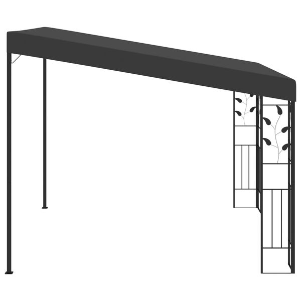 vidaXL Gazebo Anthracite Powder-coated steel 3x3x8.2 ft Wall mounting