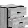 vidaXL Bedside Cabinet Grey Sonoma Engineered wood, metal