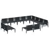 vidaXL Garden Sofa Set with Cushion 12 pcs Black Steel