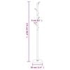 vidaXL Coat Stand Black Powder-coated Iron, Marble Tall Coat Stand