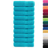 vidaXL Shower Towel Set of 10 Turquoise 100% cotton 27.6 x 55.1 in