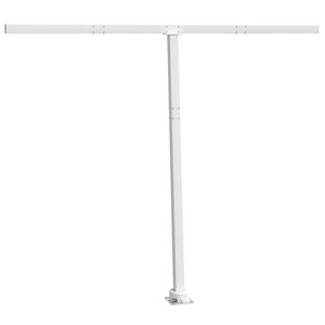 vidaXL Awning Post Set White Iron 118.1x96.5 in Rotatable