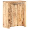 vidaXL Sideboard Natural Mango Wood Solid Rough Mango Wood Medium