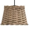 vidaXL Ceiling Lamp Shade Brown Wicker, Iron Medium Decorative Inlays