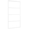vidaXL Sliding Door ESG Glass and Aluminum 40.4"x80.7" White
