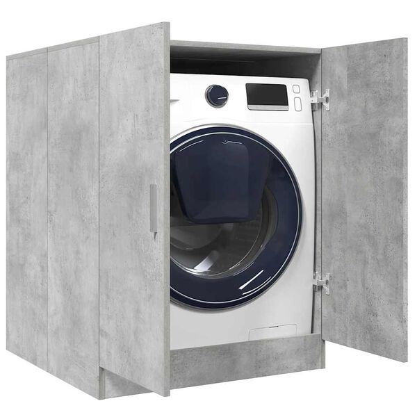 vidaXL Washing Machine Cabinet Concrete Gray 28"x28.1"x36"