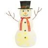vidaXL Snowman Figure White Fabric 35.4 in Decorative Inlays