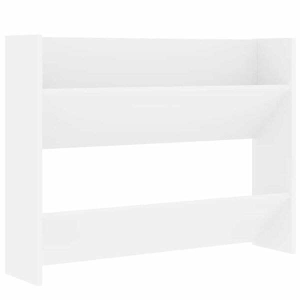 vidaXL Wall Shoe Cabinet White 31.5"x7.1"x23.6" Engineered Wood