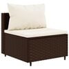 vidaXL Patio Lounge Set Brown PE rattan 6-piece Modular Stylish