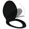 vidaXL Soft-close Toilet Seat with Quick-release Design Black