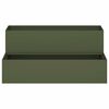 vidaXL Garden Planter Olive Green 39.37 x 23.62 x 17.72 in