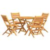 vidaXL Garden Dining Set Teak Solid Teak Wood Medium Foldable