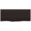 vidaXL Bathroom Countertop Dark Brown 39.4 x 15.7 x (0.8-2.4) " Treated Solid Wood