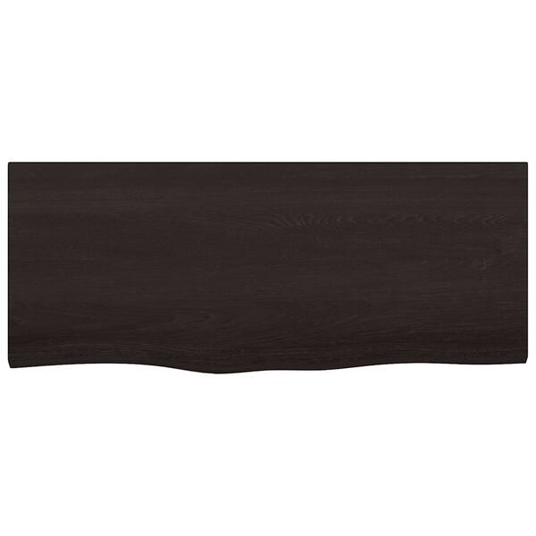 vidaXL Bathroom Countertop Dark Brown 39.4 x 15.7 x (0.8-2.4) " Treated Solid Wood