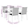 vidaXL 5 Piece Patio Dining Set Black Textilene and Steel
