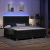 vidaXL LED Box Spring Bed with Mattress Black 78.74 x 78.74 in Fabric