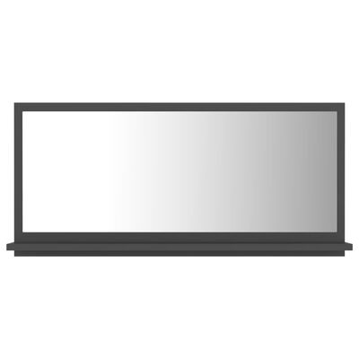 vidaXL Bathroom Mirror Gray 31.5"x4.1"x14.6" Chipboard