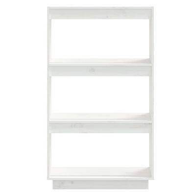 vidaXL Book Cabinet/Room Divider White 23.6"x13.8"x40.6" Solid Wood Pine