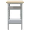 vidaXL Work Table Grey 39.37 x 21.65 x 33.46 in Powder-Coated Steel