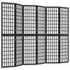 vidaXL Folding 6-Panel Room Divider Japanese Style 94.5x66.9" Black
