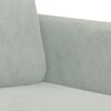 vidaXL 2-seater Sofa Light grey Velvet (100% polyester), metal, textilene