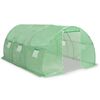 vidaXL Greenhouse Green Polyethylene mesh fabric and galvanized steel