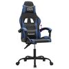 vidaXL Gaming Chair Black and Blue Faux leather, Metal, Plywood Medium