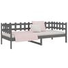 vidaXL Day Bed Grey Solid pine wood 35.4x78.7 in