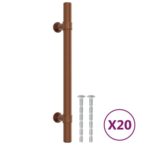 vidaXL Cabinet Handle Set of 20 Bronze Stainless steel Small Durable
