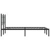 vidaXL Bed Frame Black Steel 47.2x78.7 in Bed Frame Rectangular