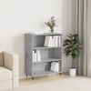 vidaXL Bookcase Concrete Grey Engineered wood, Metal Medium Bookcase