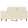 vidaXL 2-seater Sofa Cream Faux leather, metal, foam 2-seater Durable