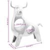 vidaXL Bull Sculpture Silver 22 x 9.5 x 34 cm Aluminium