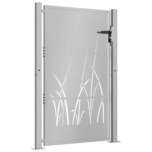 vidaXL Garden Gate 39.4x59.1" Corten Steel Grass Design