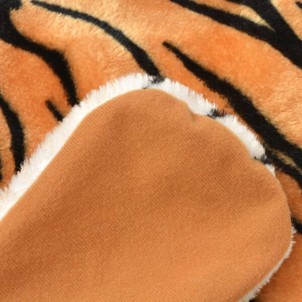 vidaXL Carpet Brown with tiger stripes Polyester 56.7 in x 30.7 in Rug