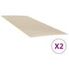 vidaXL Slatted Bed Base Natural Wood Solid Poplar Wood 39.4 x 78.7 in