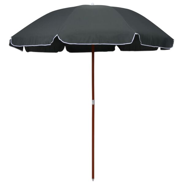 vidaXL Garden Parasol Anthracite Polyester, Steel Large