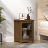 vidaXL Bedside Cabinet Honey Brown Solid Pine Wood Standard