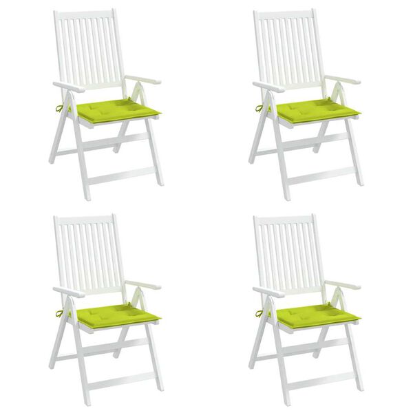vidaXL Patio Chair Cushions 4 pcs Bright Green 15.7x15.7x1.6" Oxford Fabric