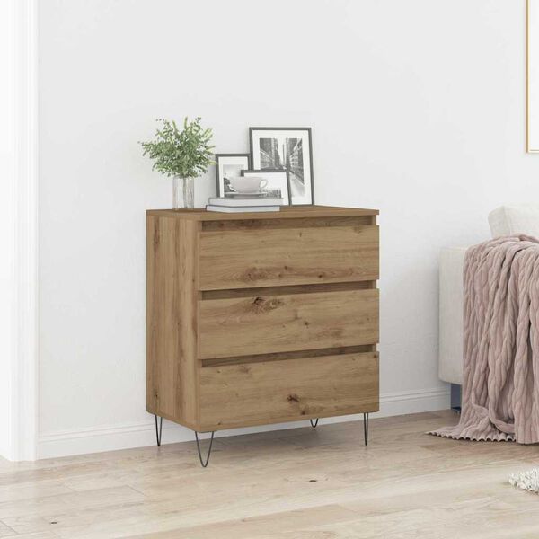 vidaXL Sideboard Artisan Oak 23.62 x 13.78 x 27.56 in Engineered Wood