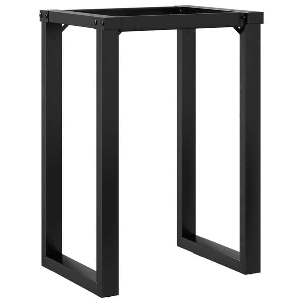 vidaXL Dining Table Leg Black Powder-coated steel Standard Durable