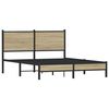 vidaXL Bed Frame Sonoma oak Steel, Engineered wood Double Bed Frame