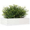 vidaXL Garden Planter White Solid pine wood 35.4 x 23.6 x 9.1 in