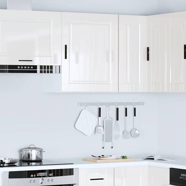 vidaXL Kitchen Wall Cabinet High gloss white Engineered wood Medium