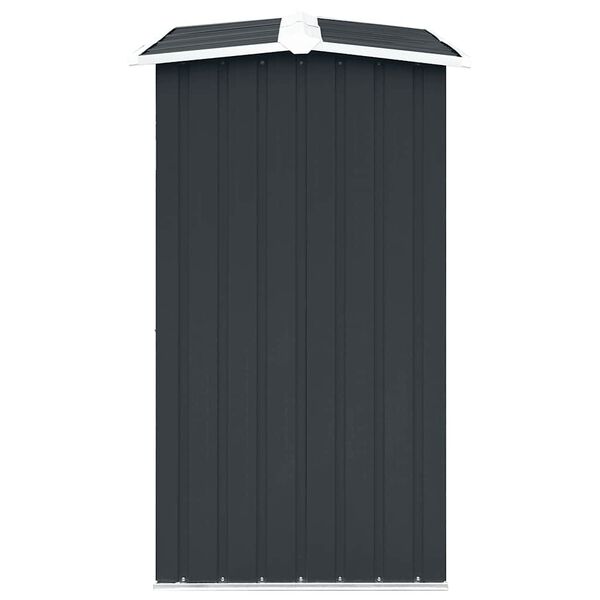 vidaXL Log Storage Shed Galvanized Steel 67.7"x35.8"x60.6" Anthracite
