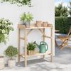 vidaXL Plant Stands with Shelf Brown 75 x 40 x 90 cm Solid pine wood