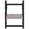 vidaXL Wall Shelf Set of 2 Grey Sonoma Engineered wood, metal
