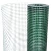 vidaXL Chicken Wire Fence Galvanized with PVC Coating 82'x3.3' Green