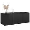 vidaXL TV Stand High Gloss Black 31.5"x13.4"x11.8" Engineered Wood